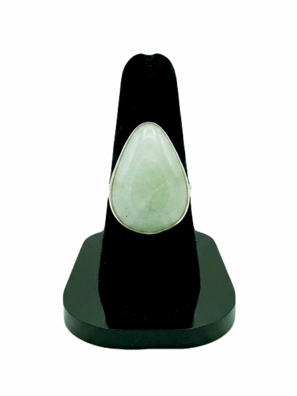 New Aventurine Elegant Green Quartz 925 Sterling Silver Tear Drop Artisan Ring